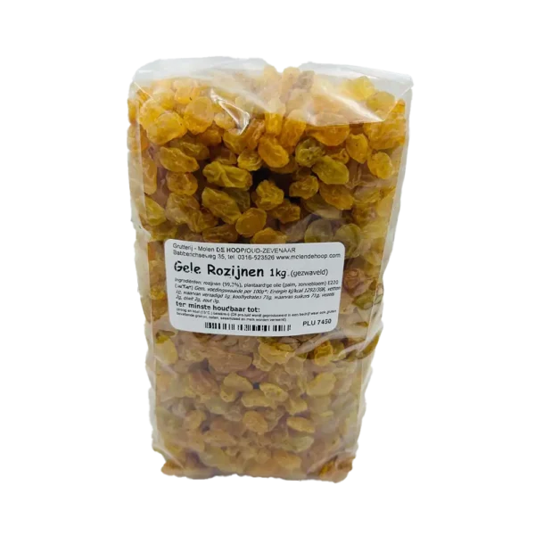 Gele rozijnen van bakkerskwaliteit 1 kg | vdZAAN.nl | verkooppunt