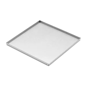 Alusteel bakplaat 40 centimeter lang 40 centimeter breed en 2 centimeter hoog