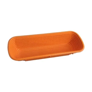 Kunststof rijsmandje ovaal oranje