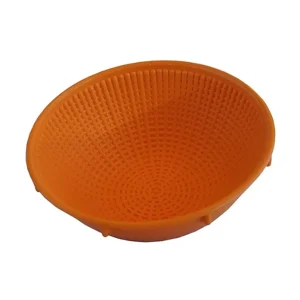 Kunststof rijsmandje rond in de kleur oranje