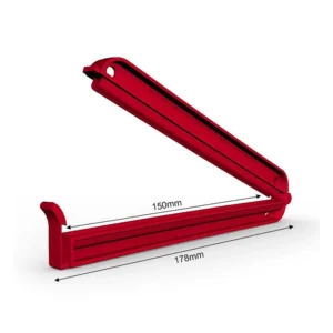 Professionele zaksluitclip rood